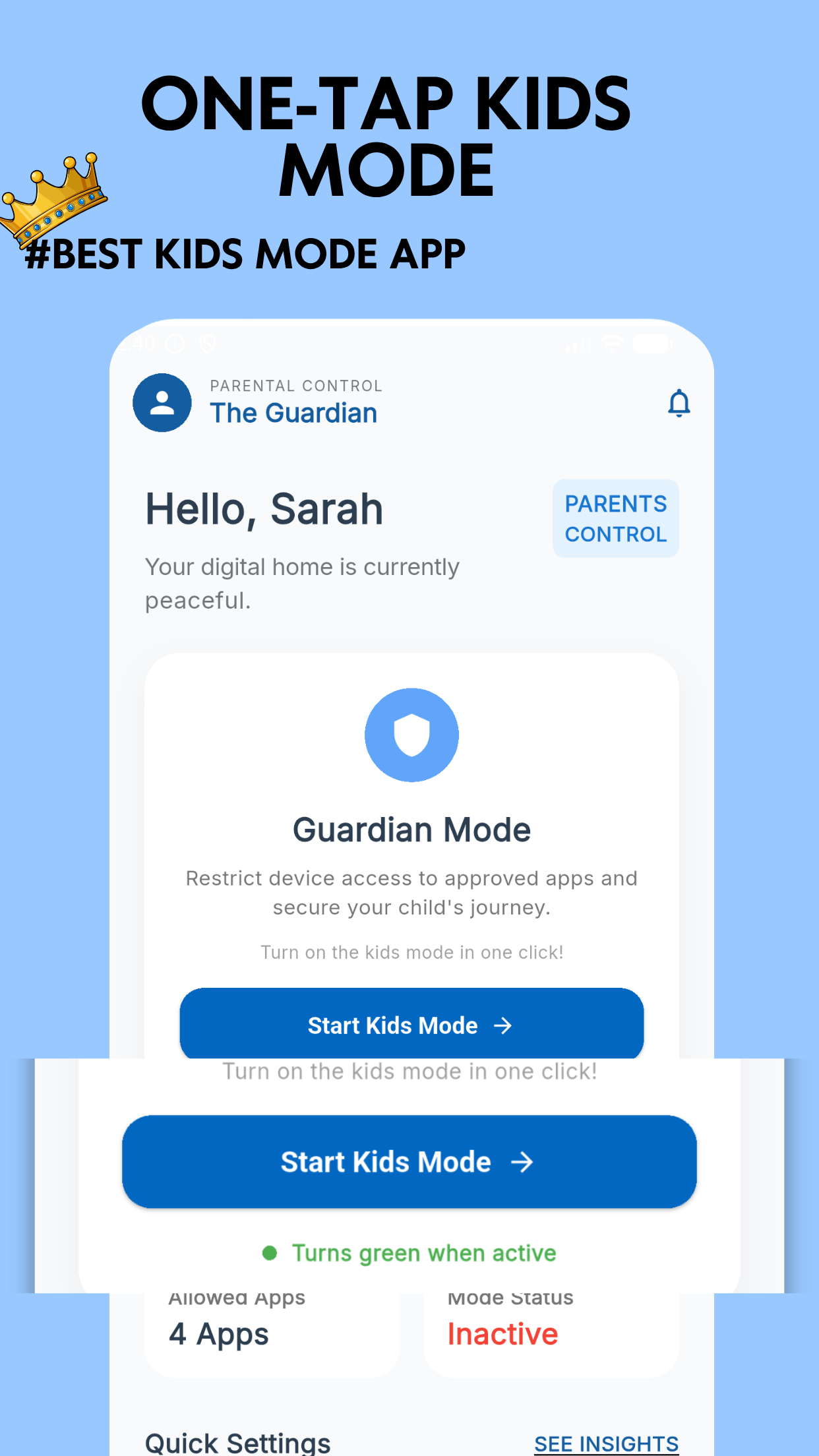 Kids Mode Application Select